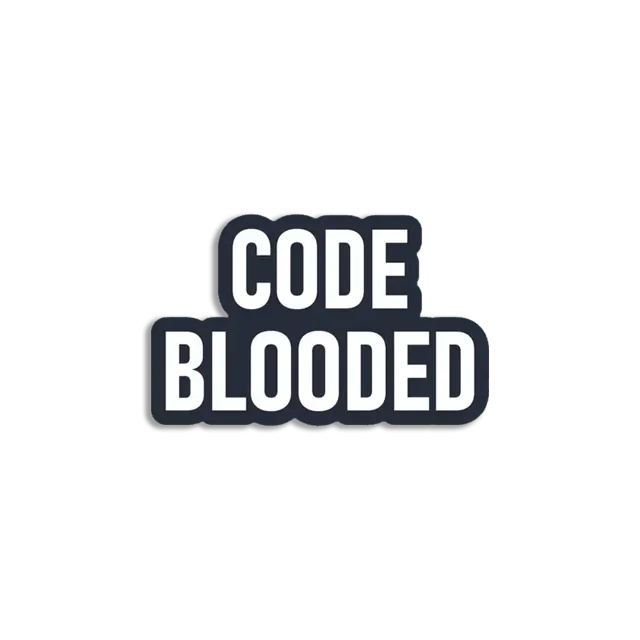 Code Blooeded Sticker
