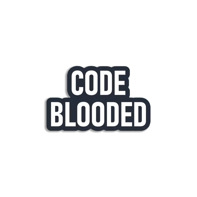 Code Blooeded Sticker
