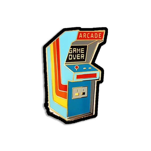 Retro Arcade Game Cabinet Sticker