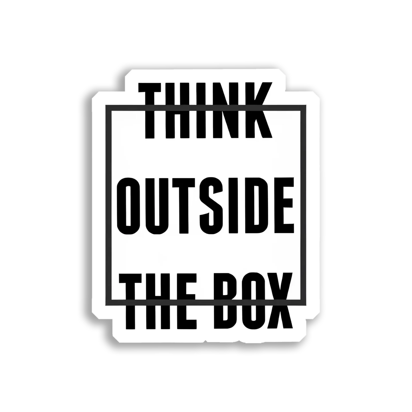 Think Outside the Box Sticker