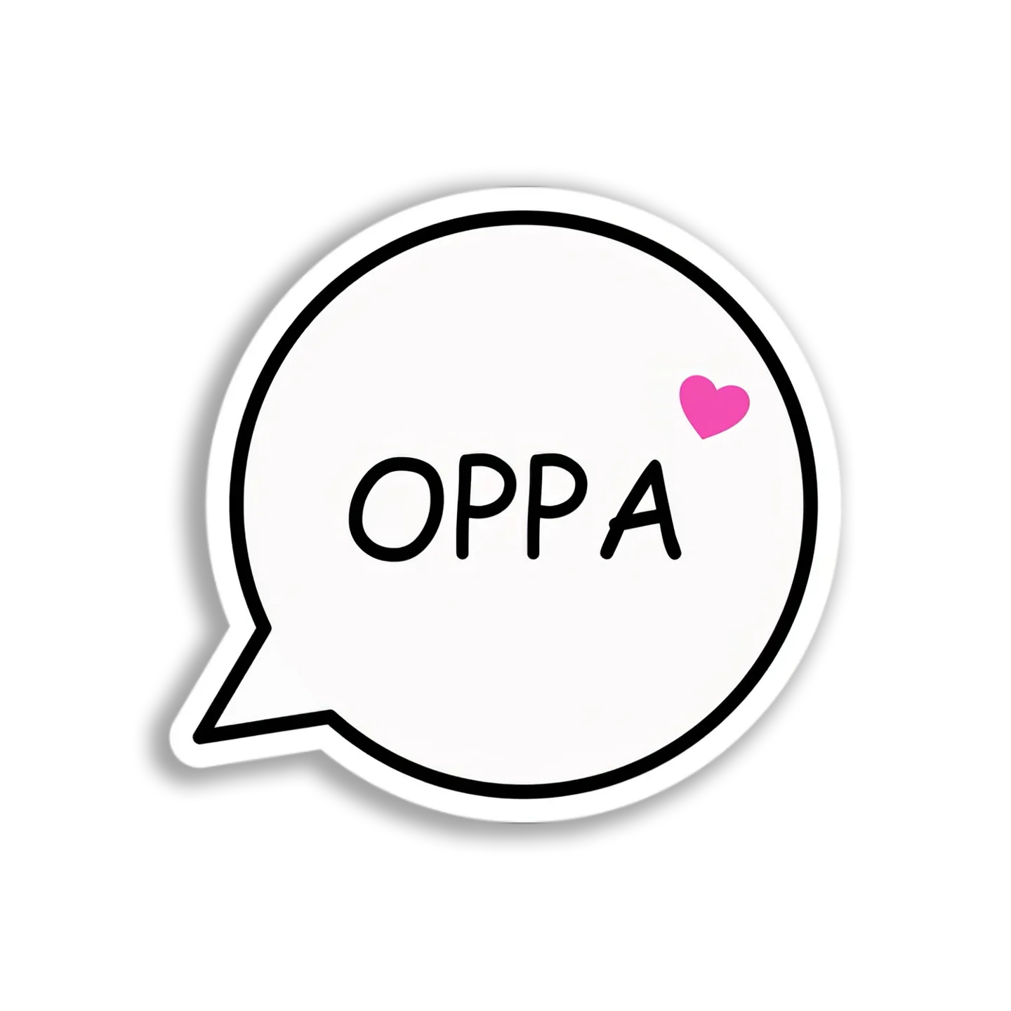 Oppa Speech Bubble Sticker
