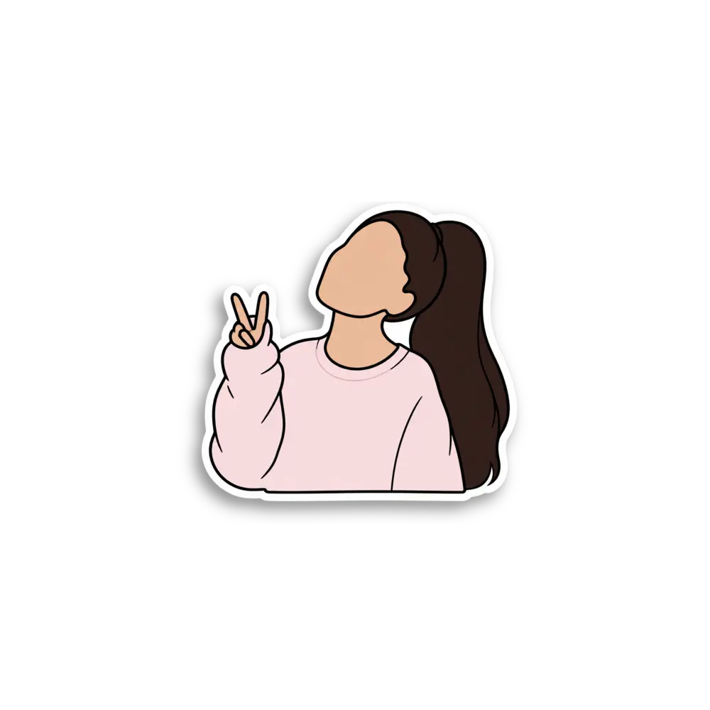 Faceless Profile Portrait Sticker