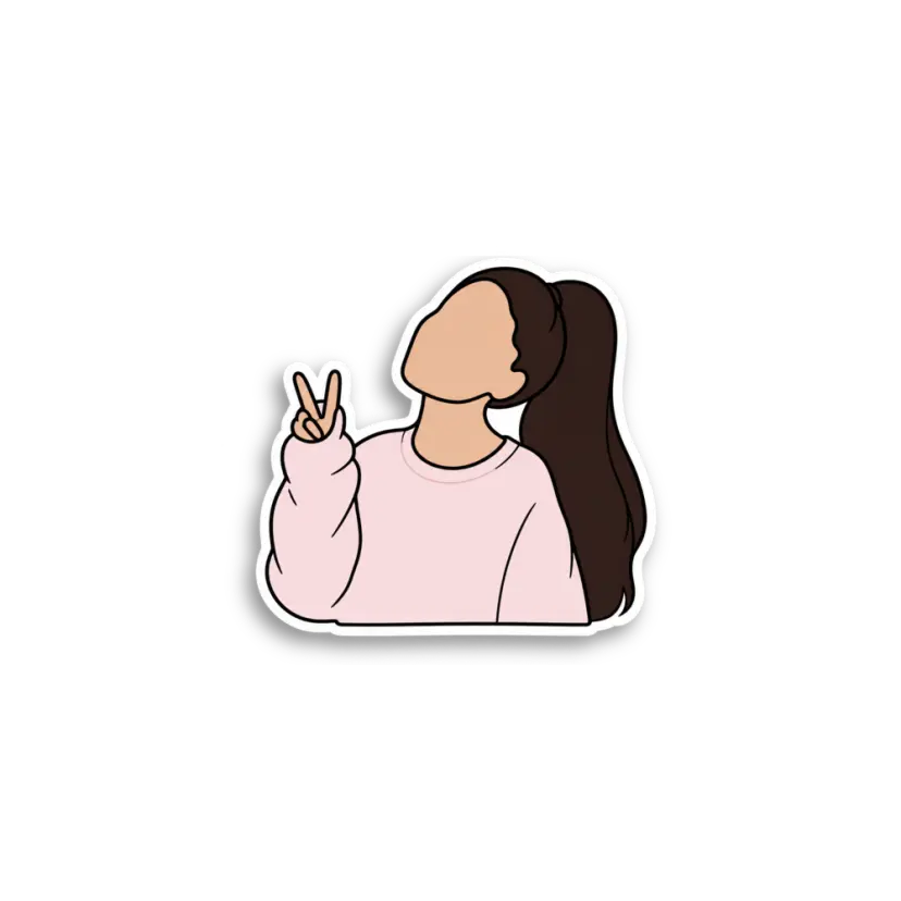 Faceless Profile Portrait Sticker