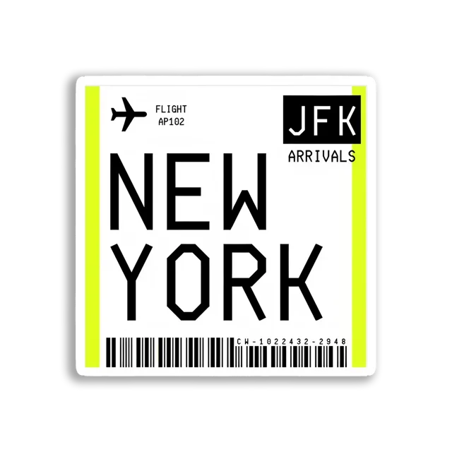 JFK Arrivals in New York Sticker