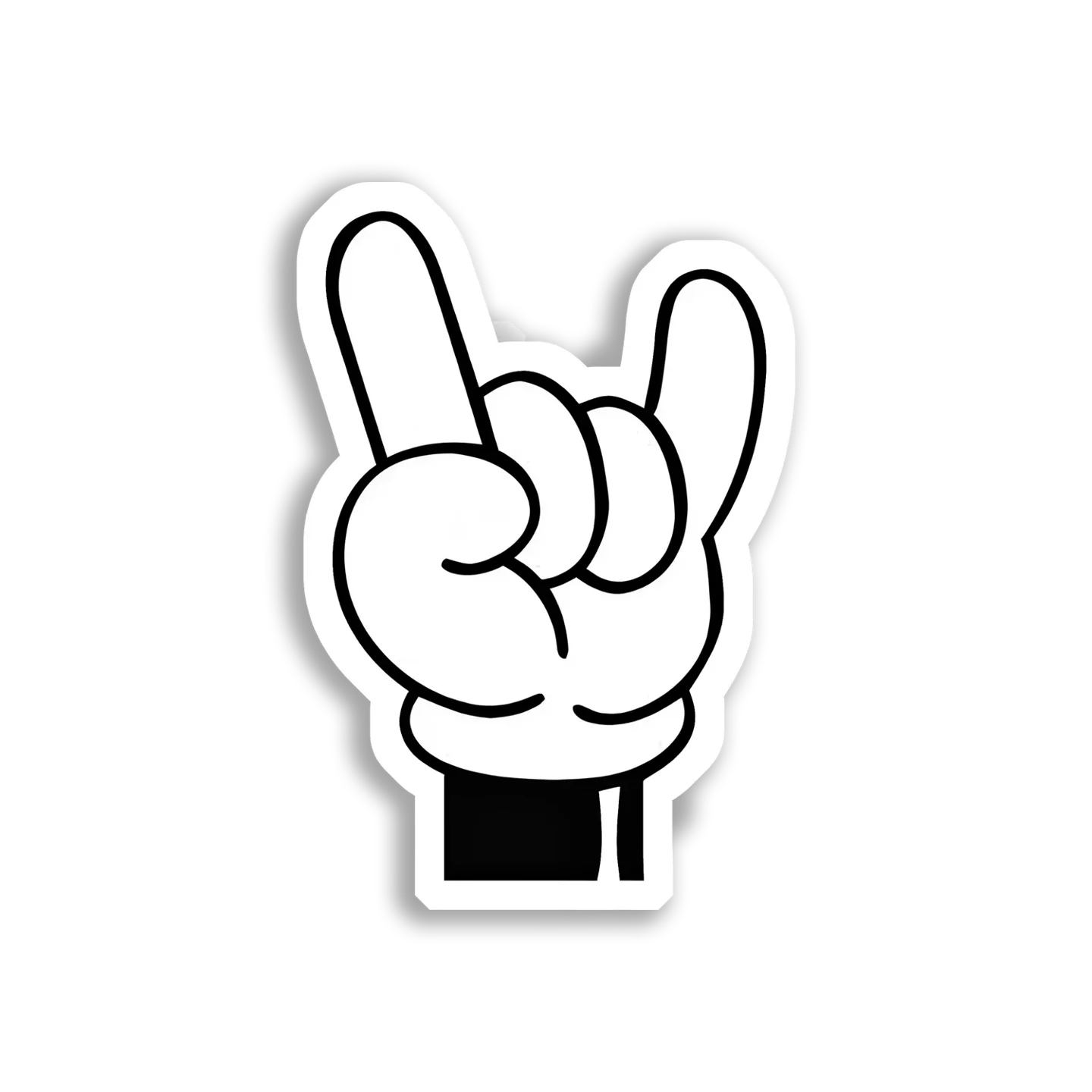 Rock On Hand Sign Sticker