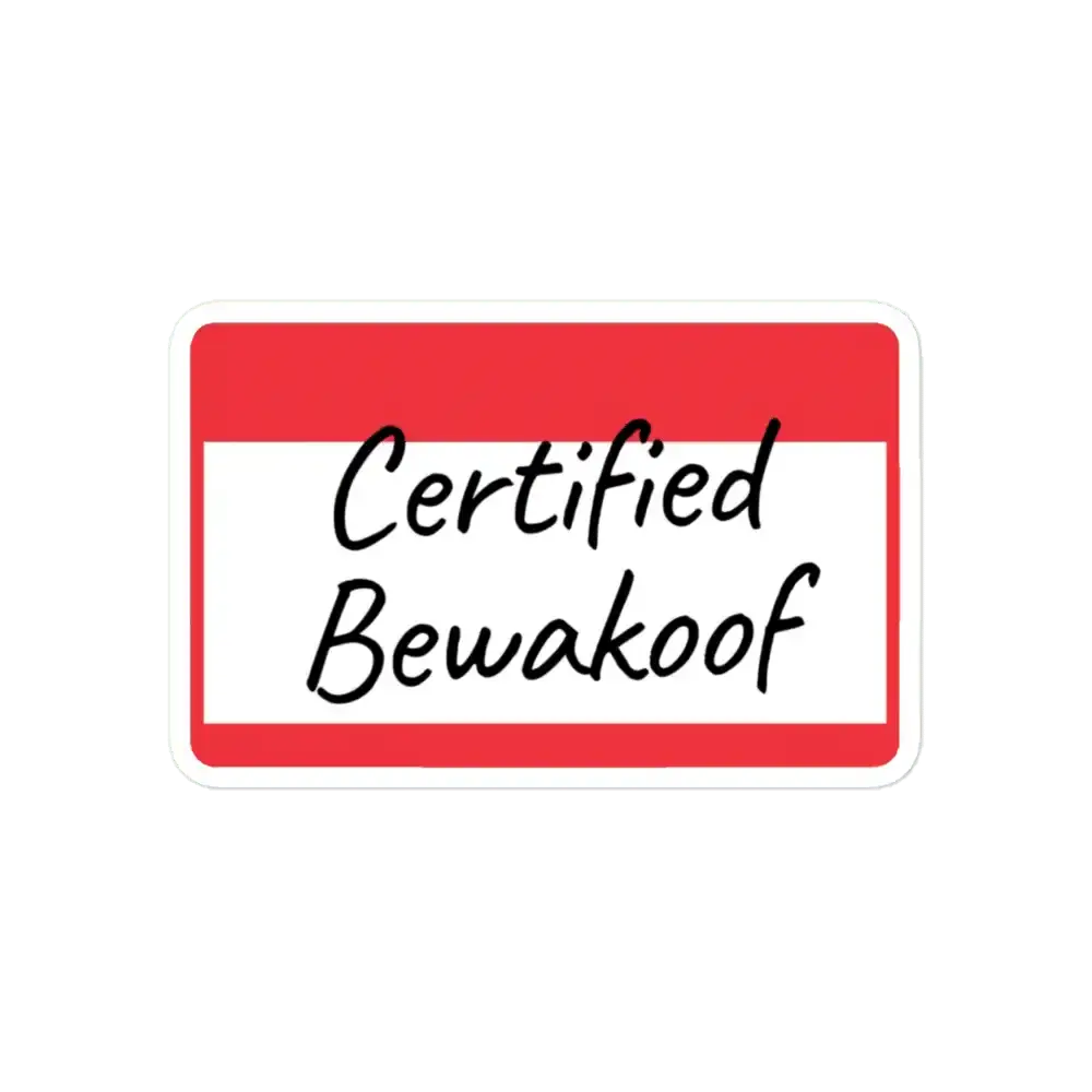 Certified Bewakoof Sticker