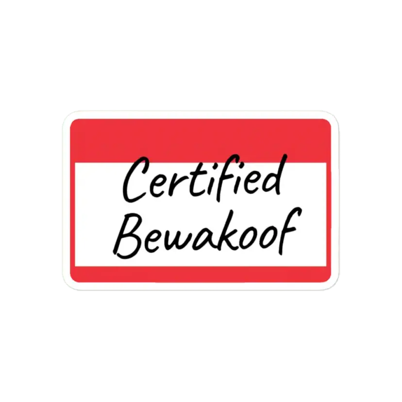 Certified Bewakoof Sticker