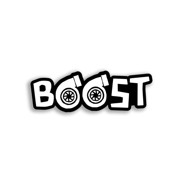Boost With Turbochargers Car Sticker