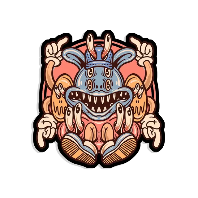 Trippy Monster Sticker