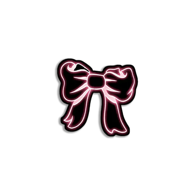 Neon Bow Sticker