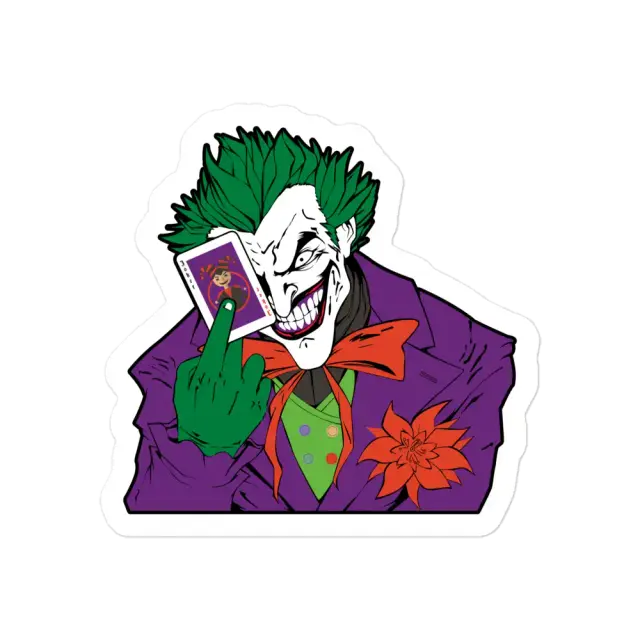 Joker with a Card Sticker
