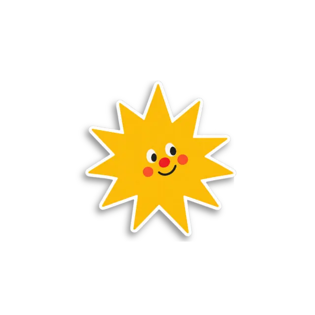Sunny Face Sticker