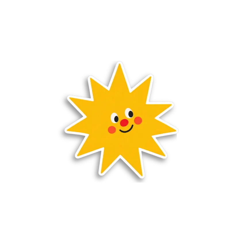 Sunny Face Sticker
