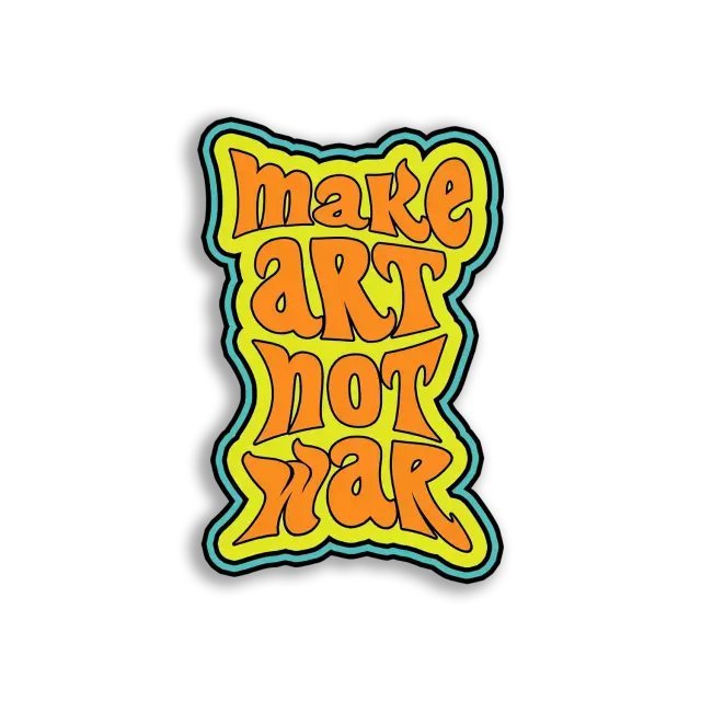 Make Art Not War Sticker