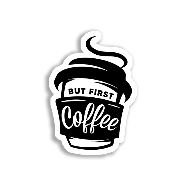 But First, Coffee Sticker