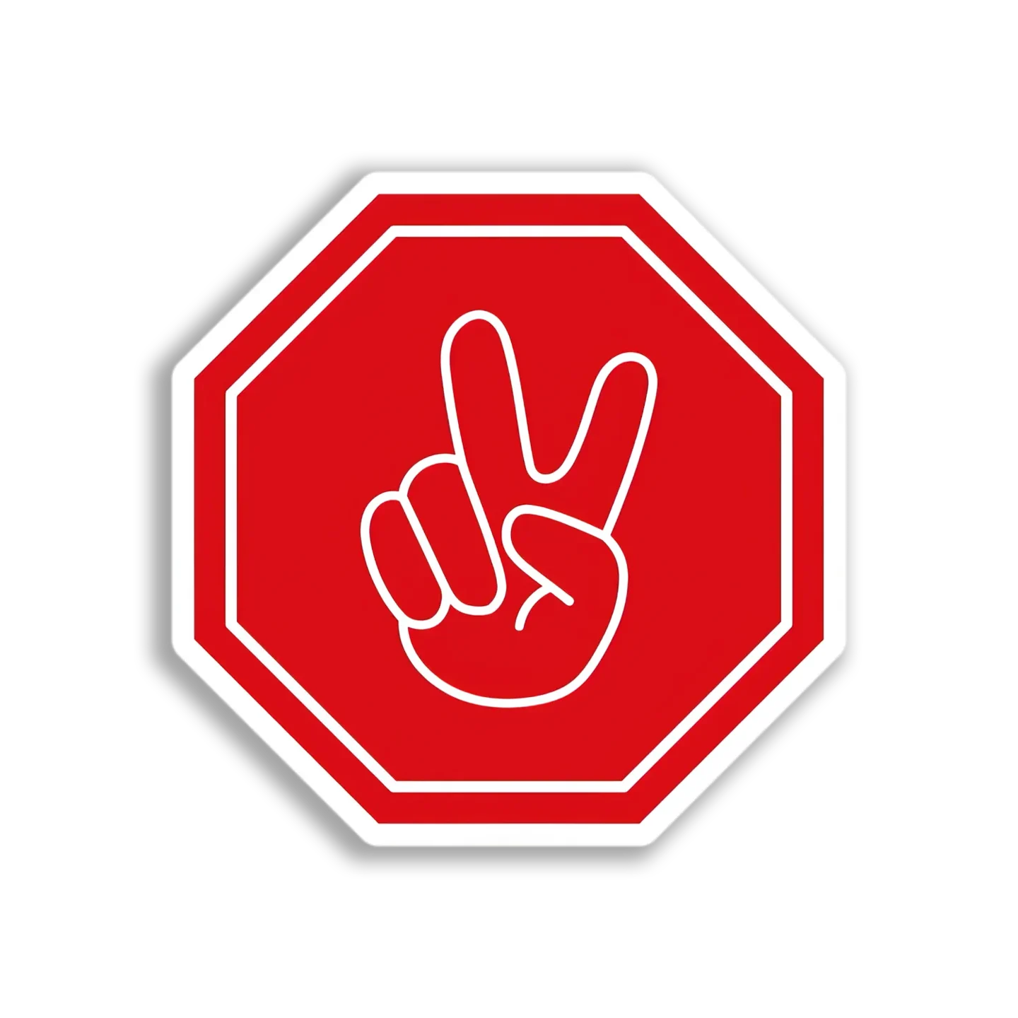 Stop Peace Sign Sticker