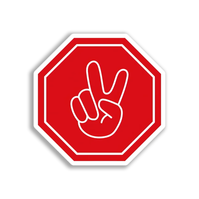 Stop Peace Sign Sticker