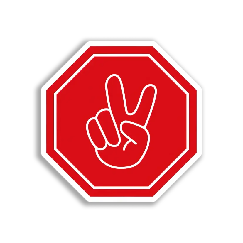Stop Peace Sign Sticker