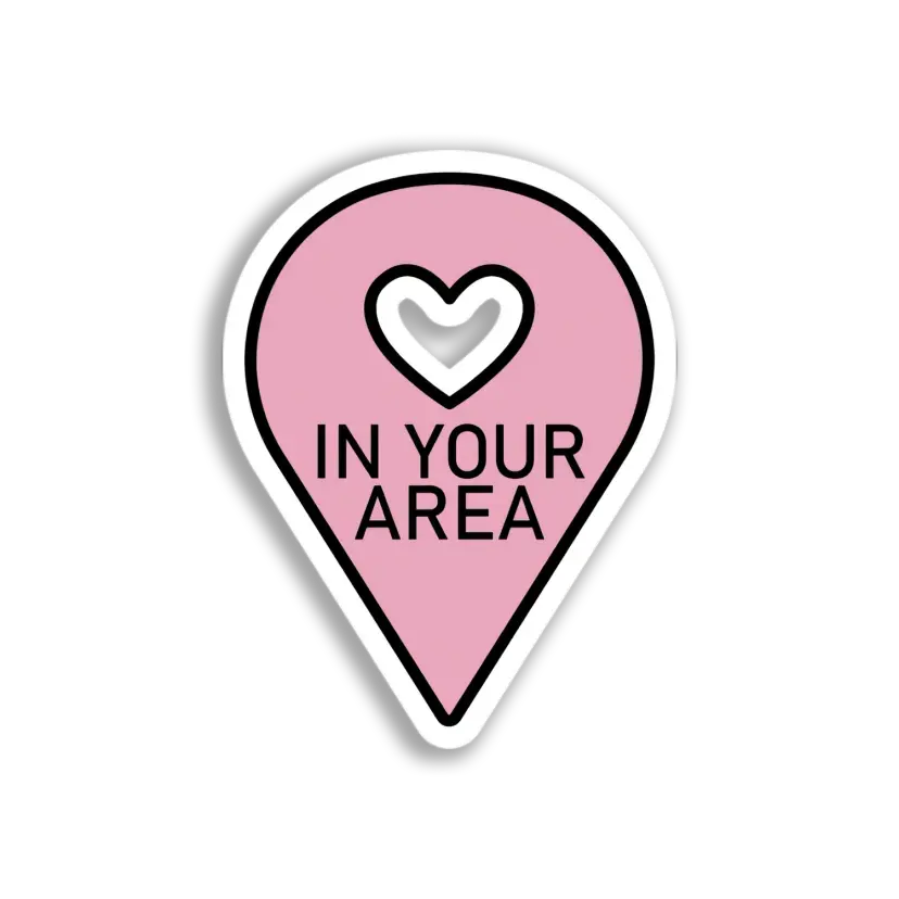 Local Heart Location Sticker
