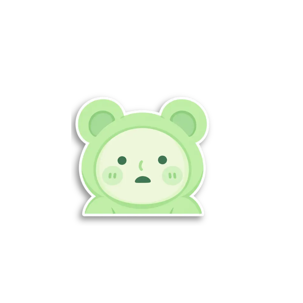 Bear Hood Peeker Sticker
