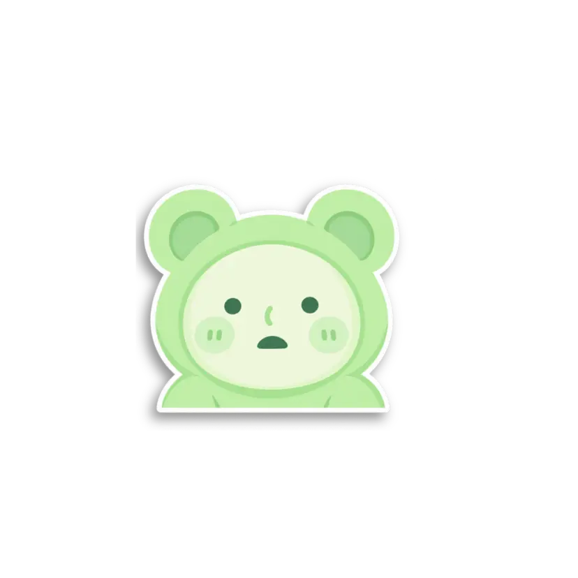 Bear Hood Peeker Sticker