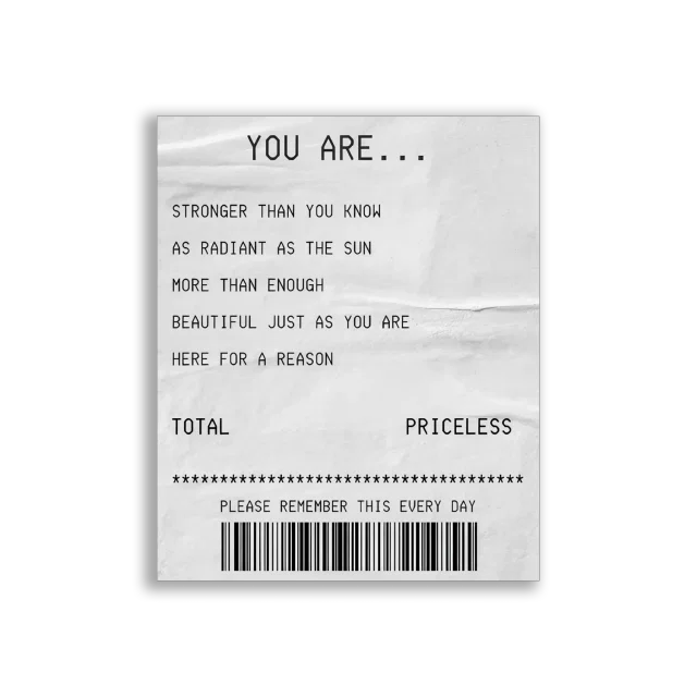 You Are Priceless, Remember This Every Day Sticker