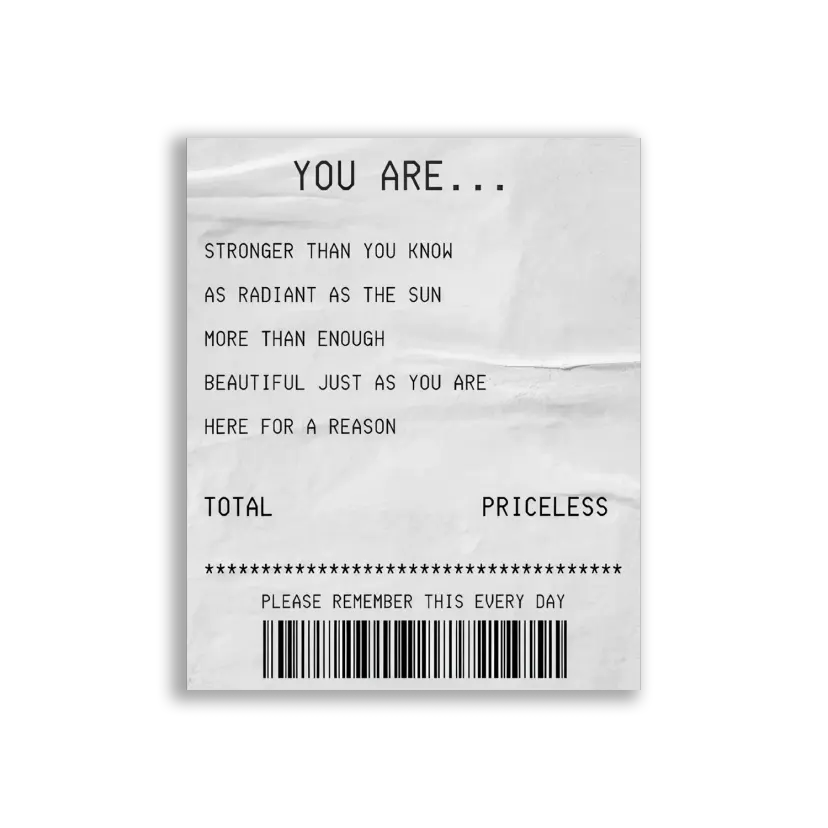 You Are Priceless, Remember This Every Day Sticker