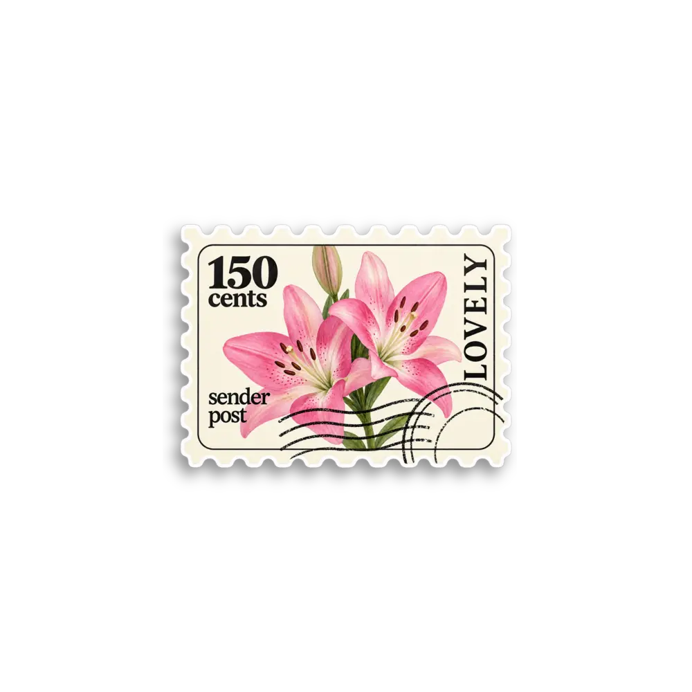 Lovely Lily Stamp Sticker
