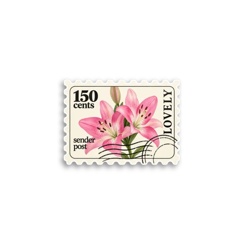 Lovely Lily Stamp Sticker