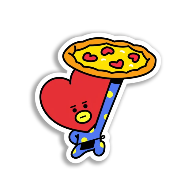 BT21 Pizza Delivery Sticker