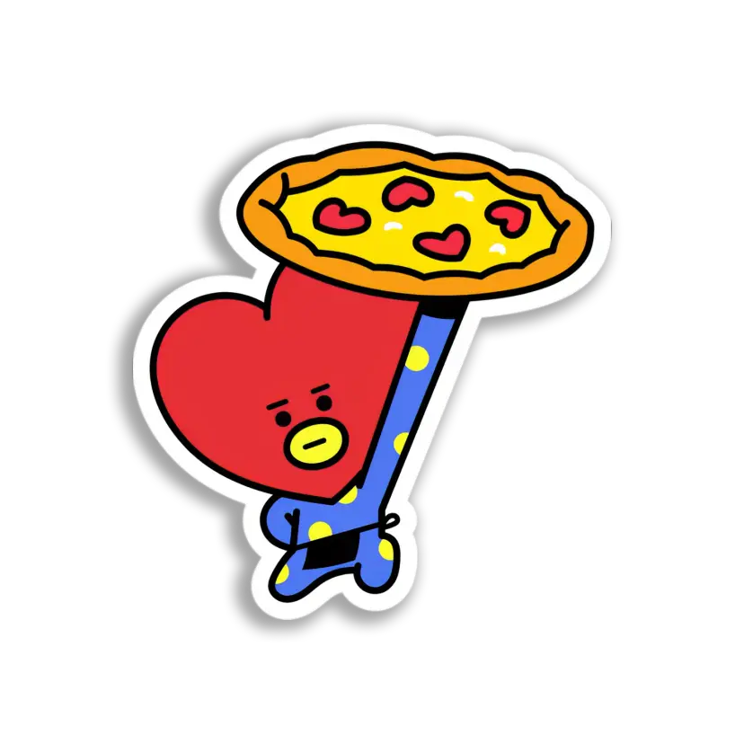 BT21 Pizza Delivery Sticker