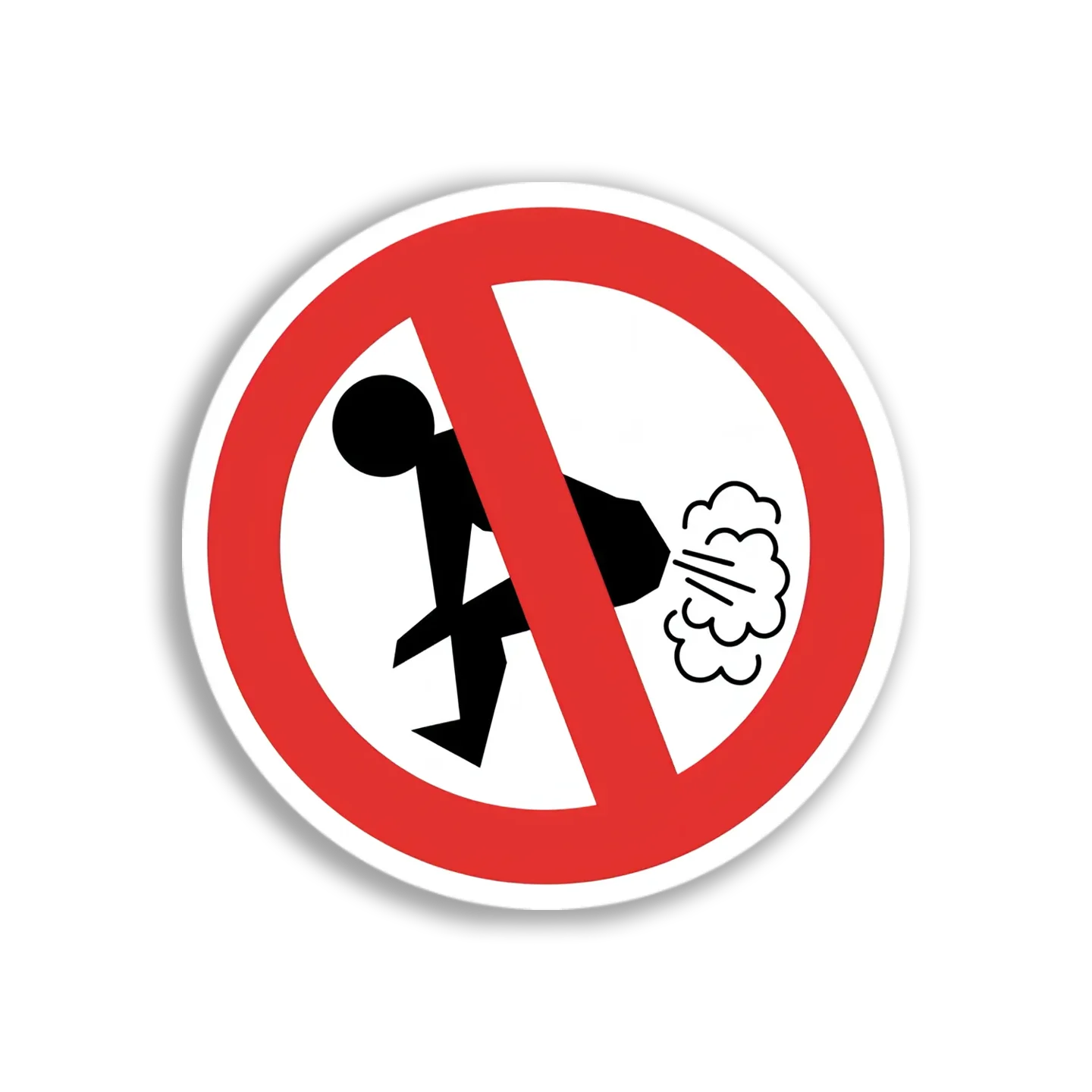 No Farting Allowed Sticker