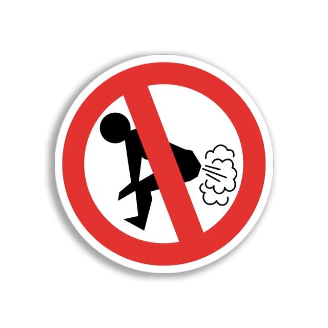 No Farting Allowed Sticker