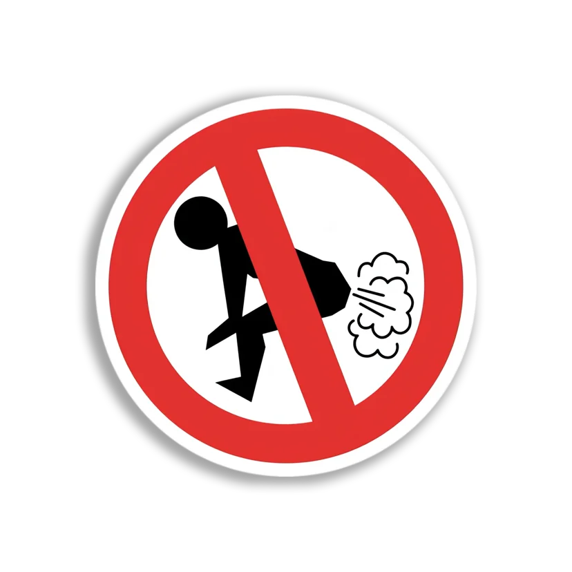No Farting Allowed Sticker