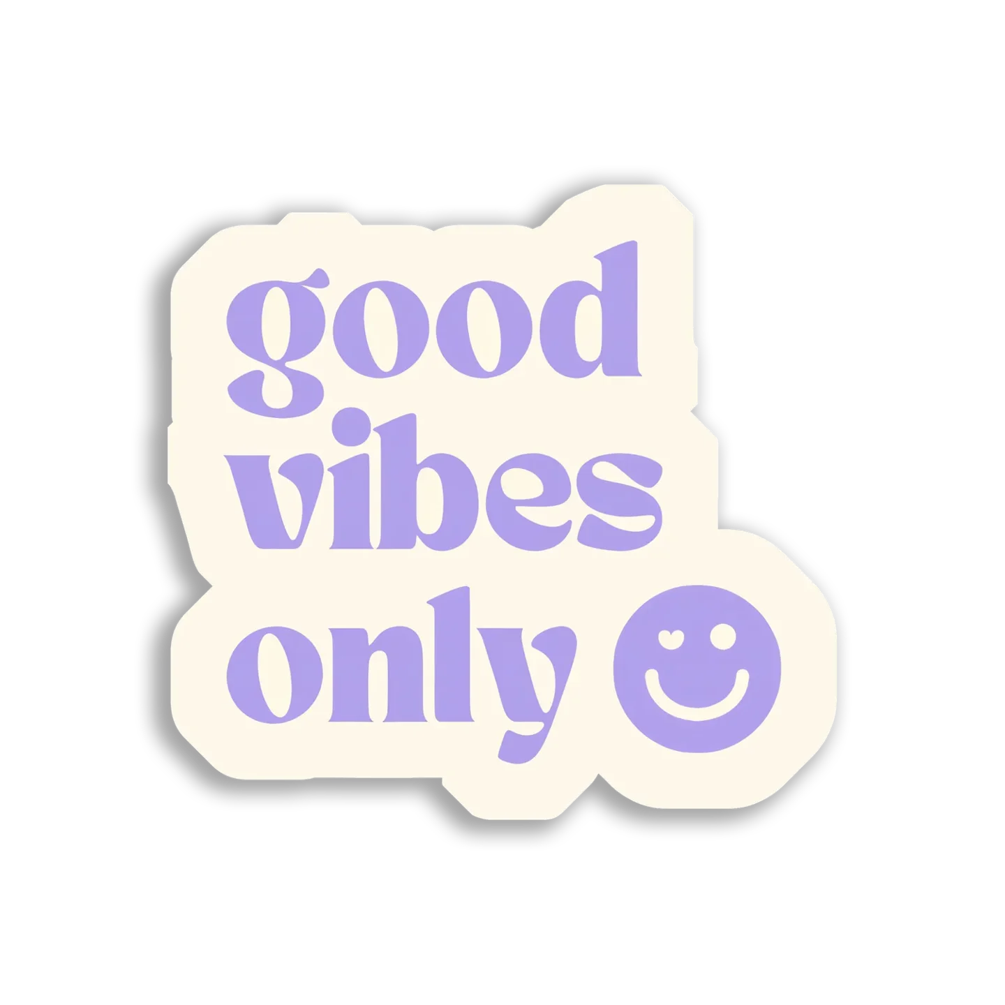 Good Vibes Only Smiley Face Sticker