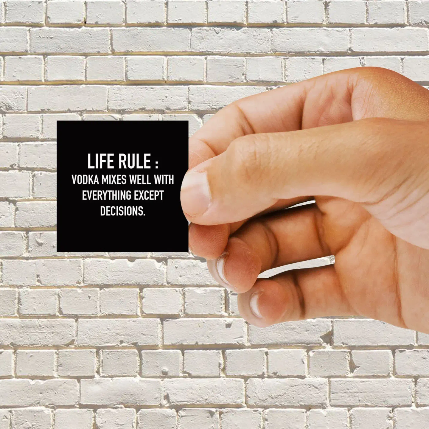 Vodka Mixes Well with everything except decisions Sticker