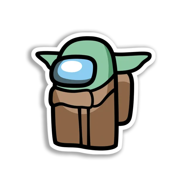 Among Us Yoda Crewmate Sticker