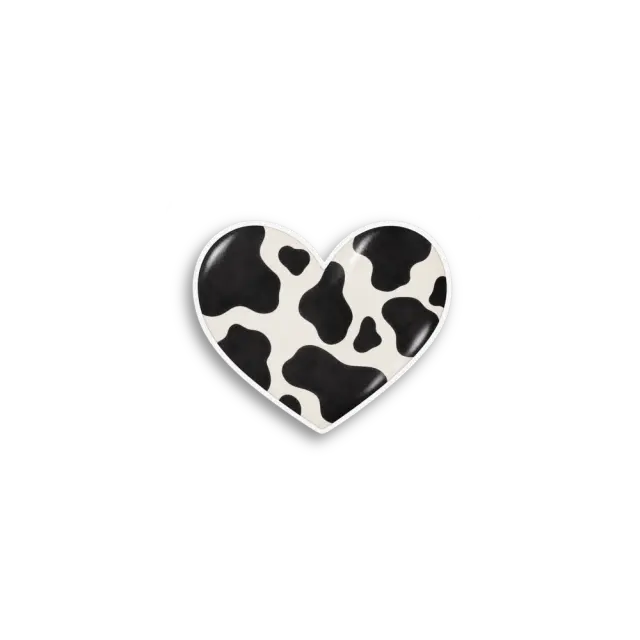 Cow Pattern Heart Sticker