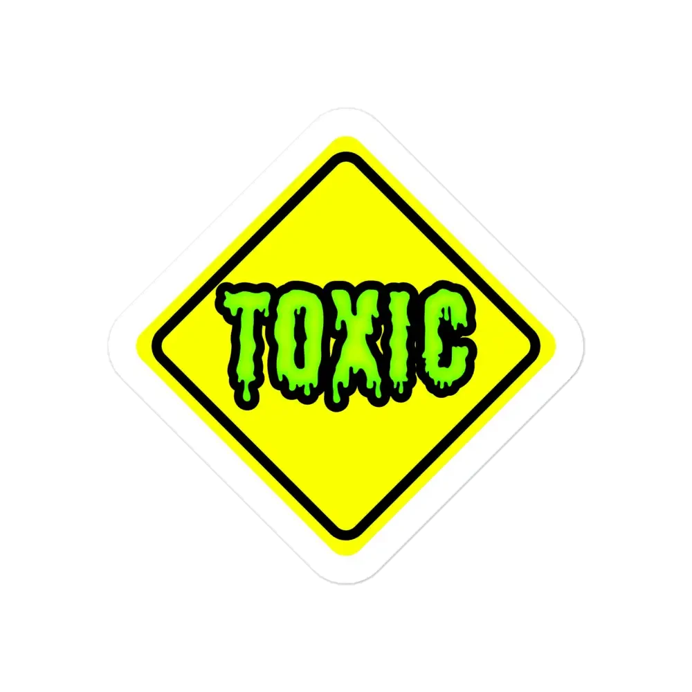 Toxic Road Sign Sticker