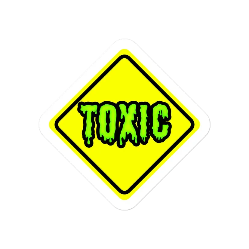 Toxic Road Sign Sticker