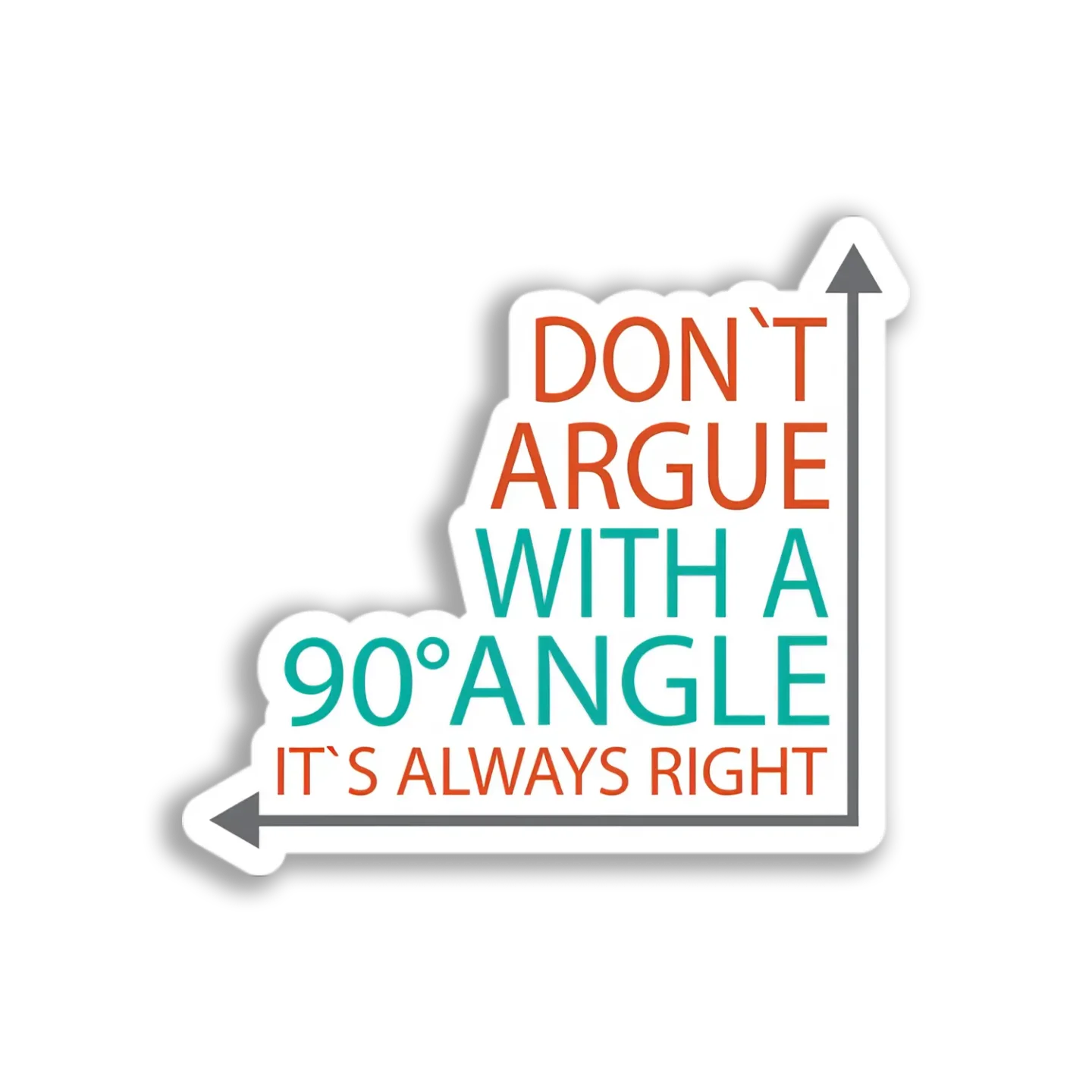90° Angle Graphic Sticker