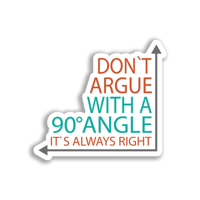 90° Angle Graphic Sticker
