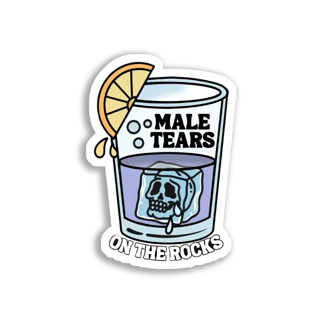 Male Tears On The Rocks Sticker