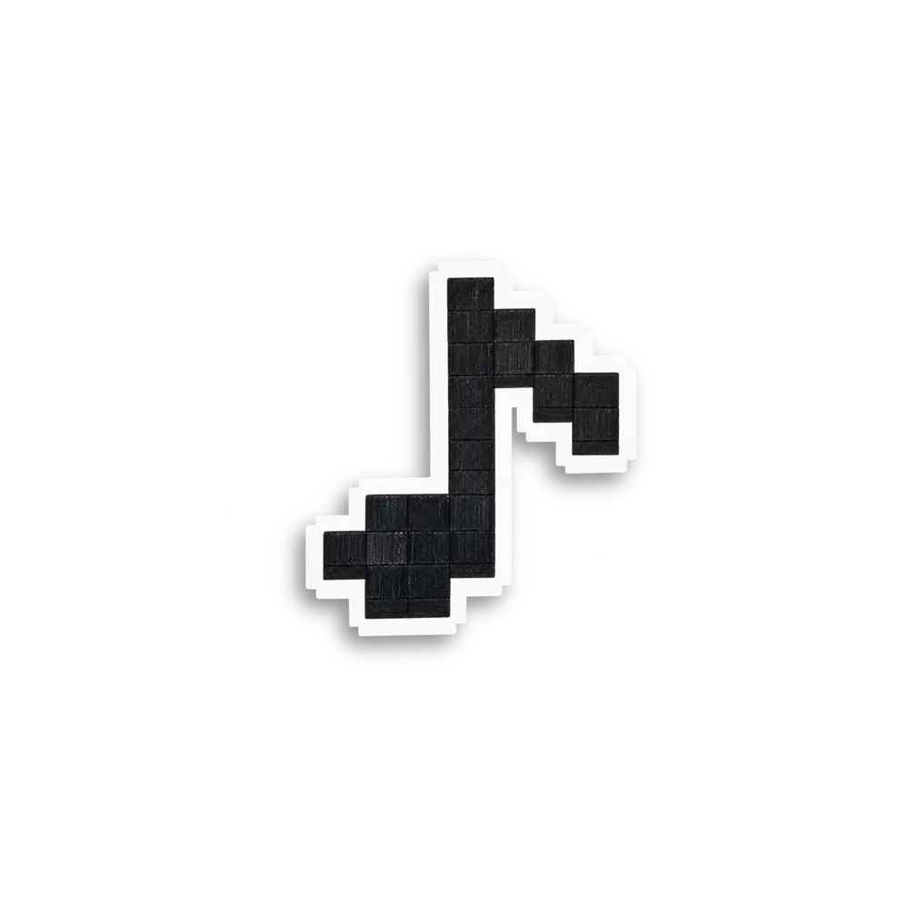 Pixel Music Note Sticker