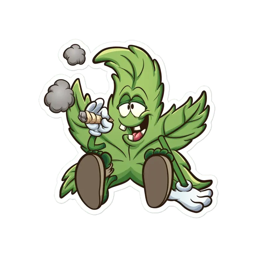 Weed Smoking Sticker Single