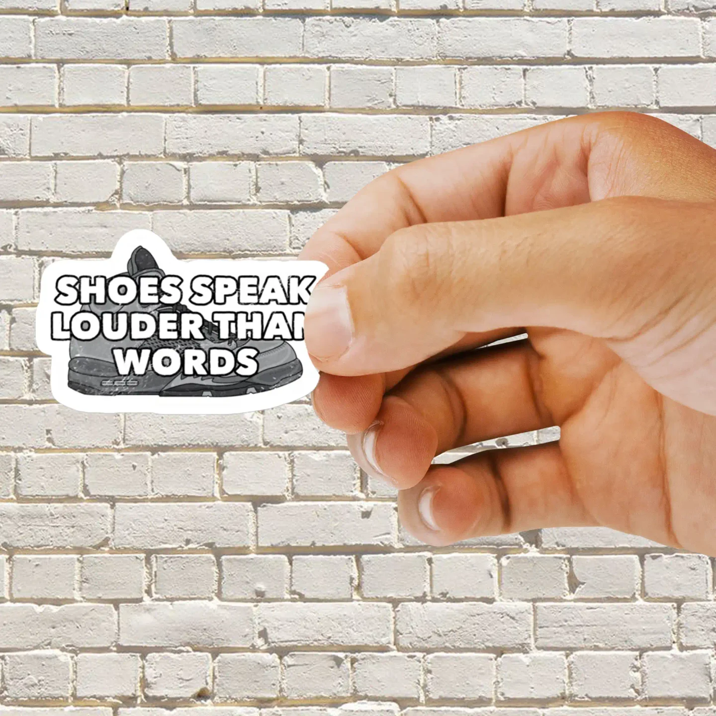 Shoes Speak Louder than Words Sticker