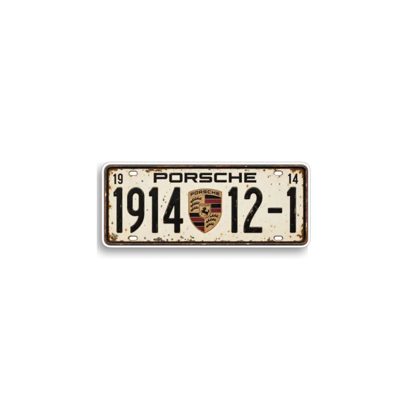 Porsche 1914 Plate Sticker