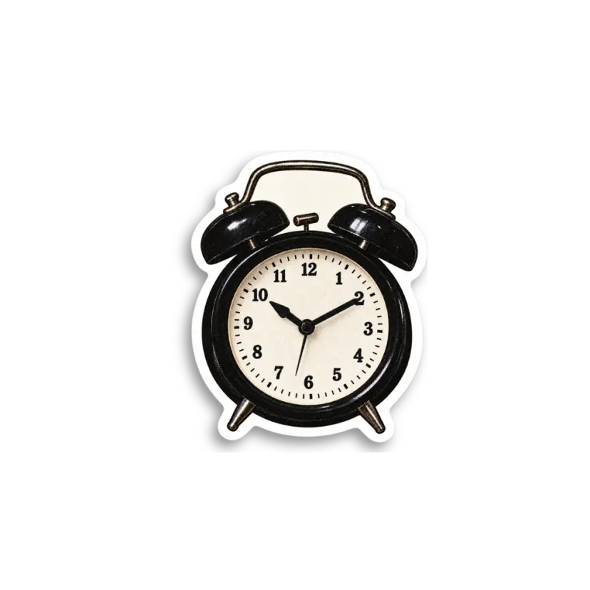 Retro Clock Sticker