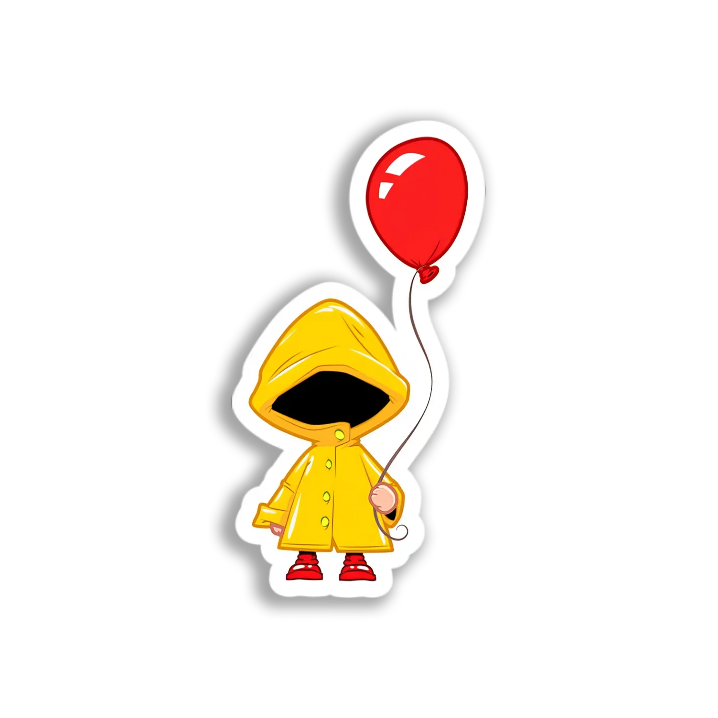 Raincoat Boy Balloon Sticker