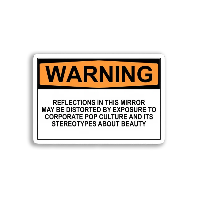 Warning Reflections May Be Distorted Sticker